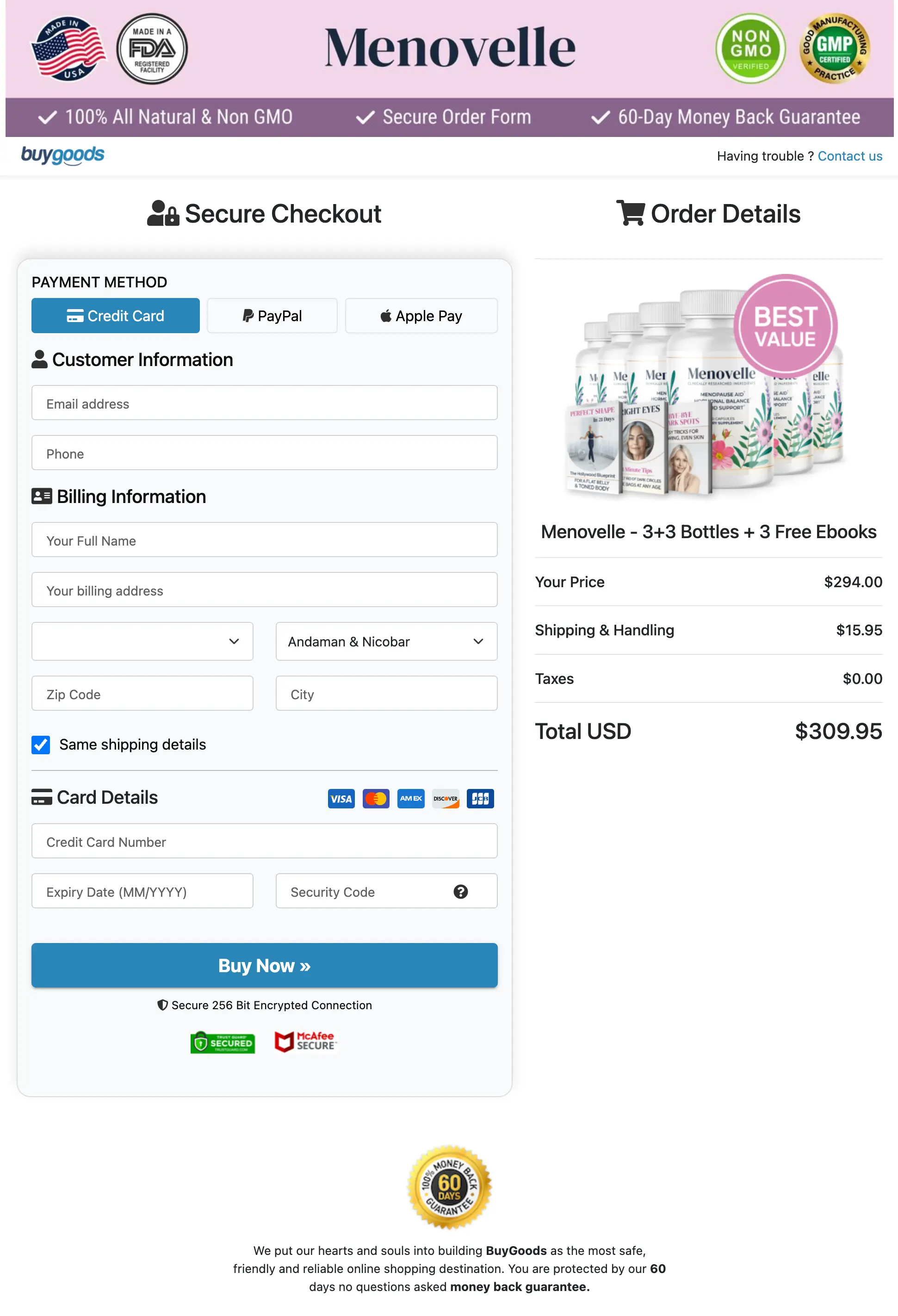 Menovelle website
